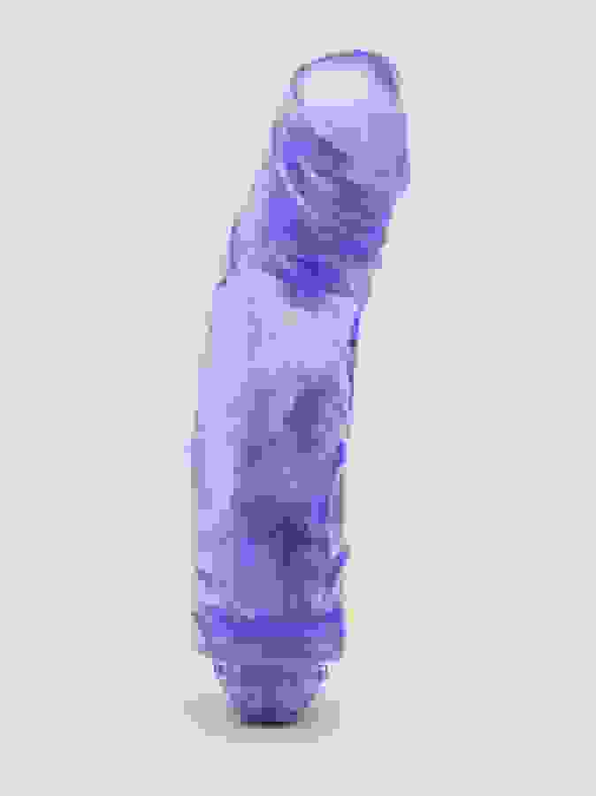 Dual Motor Rechargeable Extra Girthy Realistic Dildo Vibrator 9 Inch, Purple, hi-res